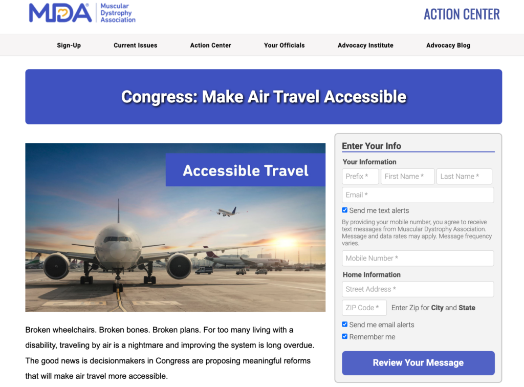Congress: Make Air Travel Accessible